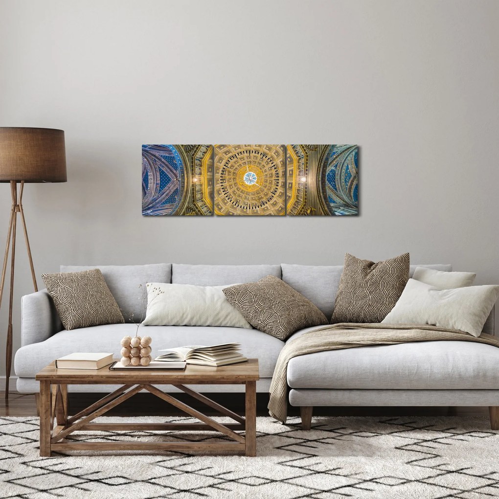 A Siena templom mennyezetének képe (órával) (90x30 cm)