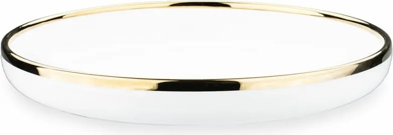 Desszert tányér aranyszínű porcelán díszítéssel 19 cm