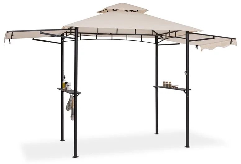 Blumfeldt Steakhouse Wings, pavilon, 244 x 260 x 152 cm, 160 g/m², poliészter, acél, bézs