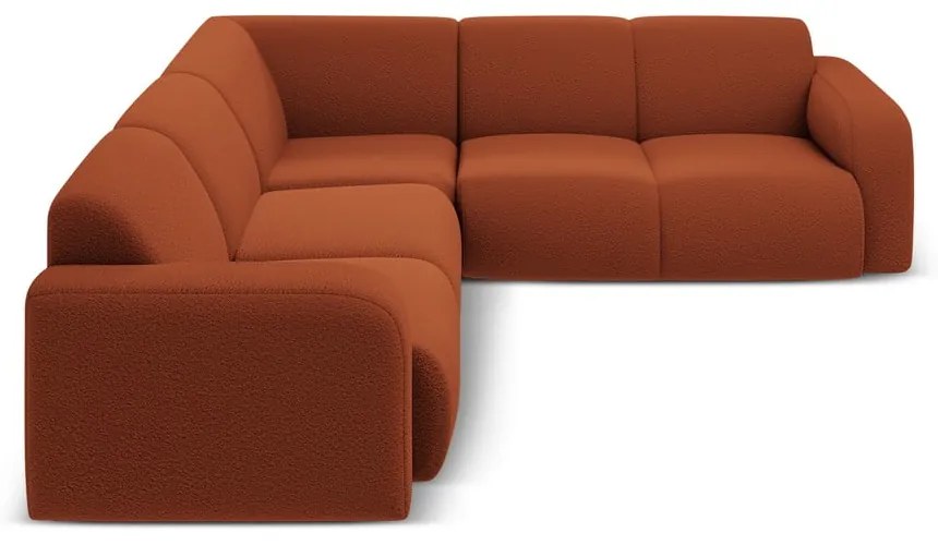 Barna buklé sarokkanapé (variálható-L alakú) Molino – Micadoni Home