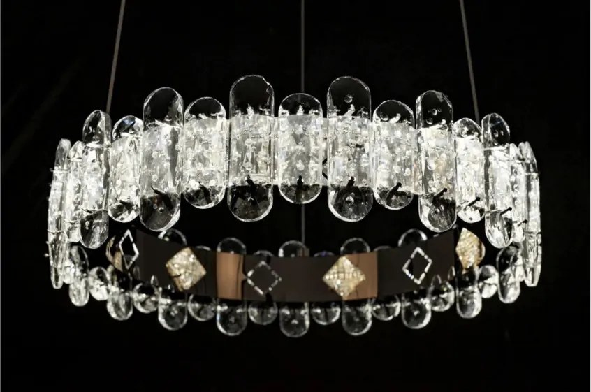 MORETTI MO7296 KRISTAL Króm Színű Függeszték LED 44W 3000-6000K IP20