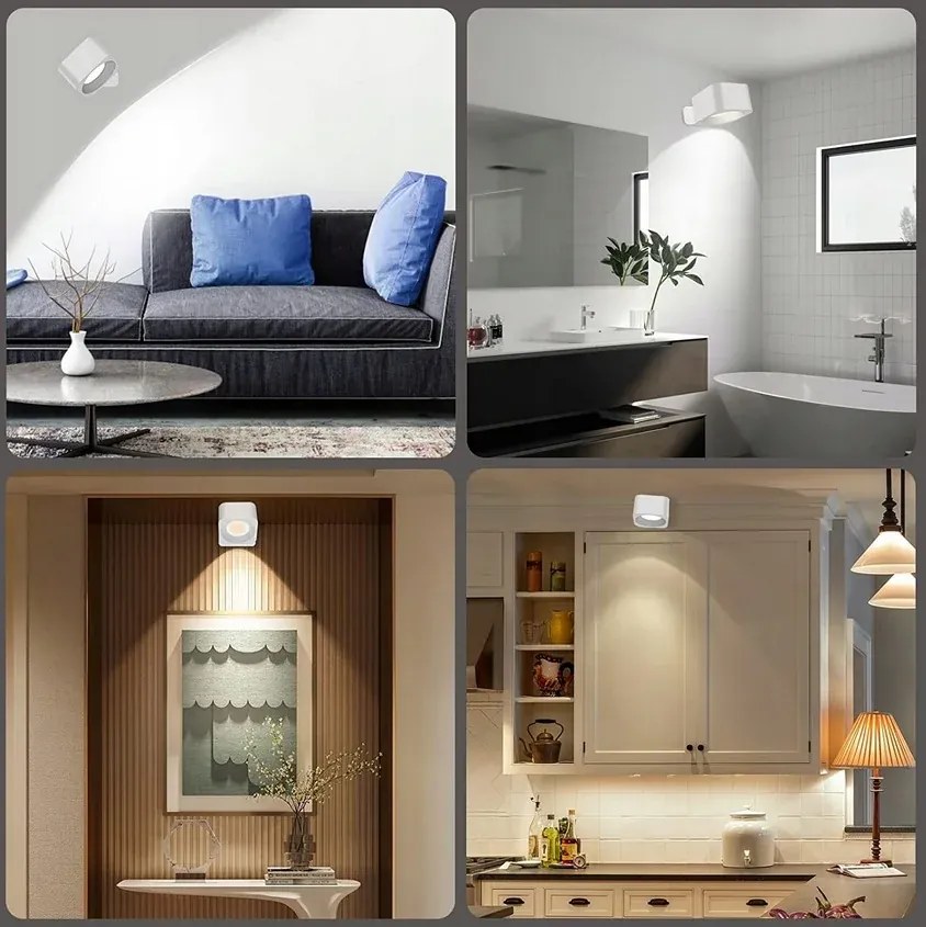 Vezeték nélküli mágneses LED lámpa az ágy fölé - fehér