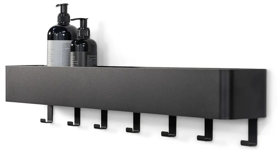 Fekete fali acél fürdőszobai polc Multi – Spinder Design