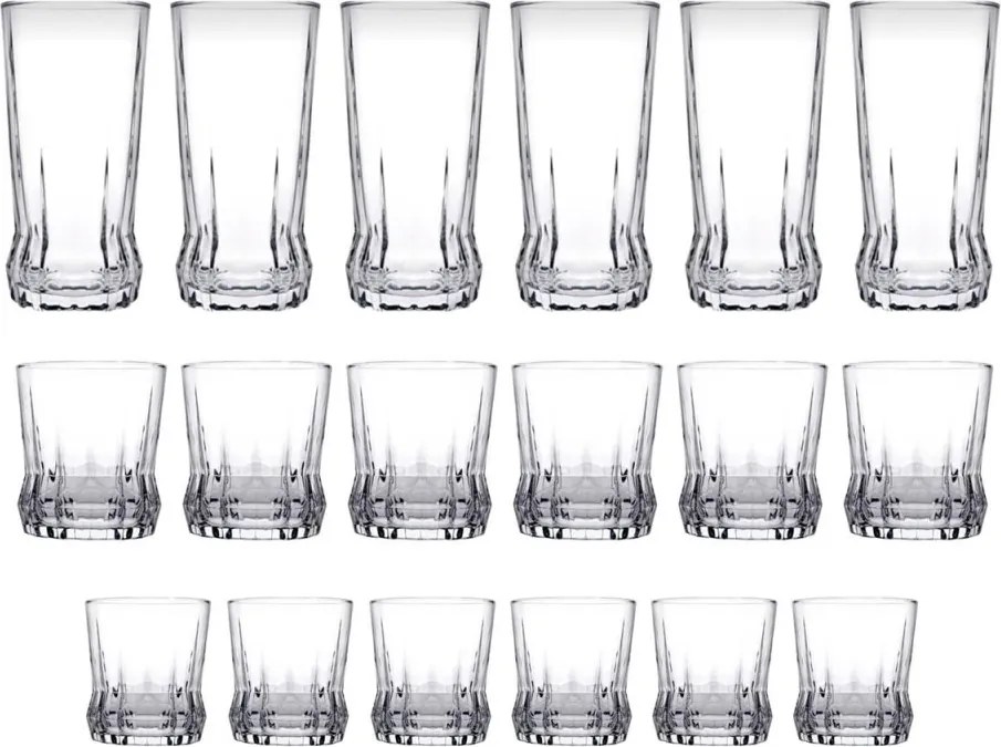 18 részes üveg pohárszett