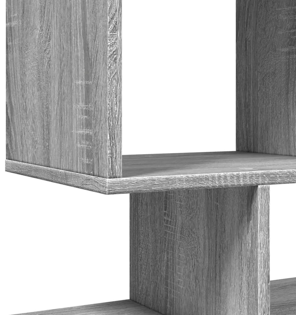 szürke sonoma szerelt fa elválasztó könyvespolc 92x29x112 cm