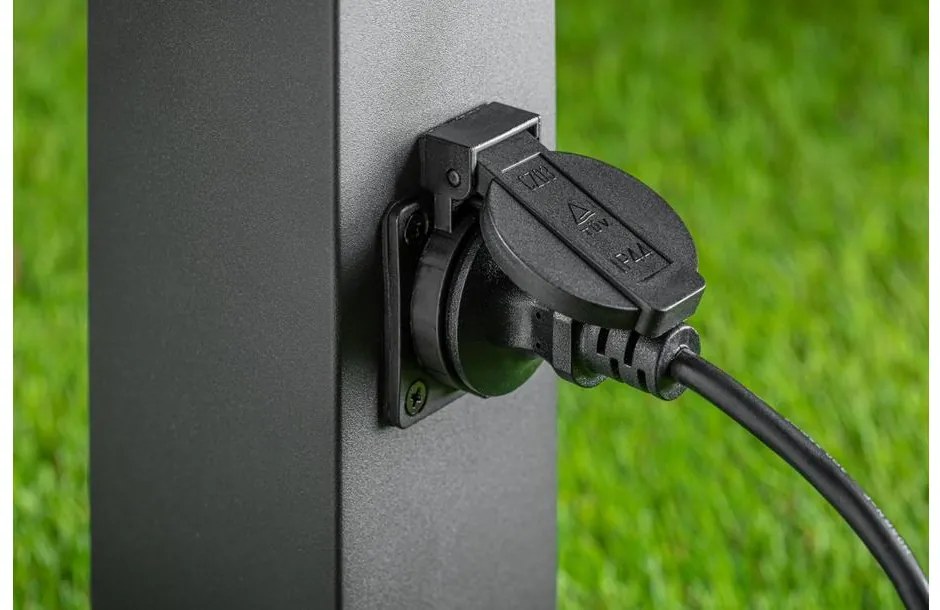 Lámpa Kerti lámpatest LARGO-P 80,E27, max.15W, IP44, AC220-240V, 50-60Hz,pólus 80 cm, grafit