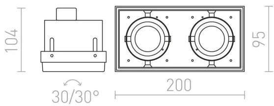 RED - Design Rendl - R12053 - Beépíthető lámpa ELECTRA 2xGU10/50W/230V
