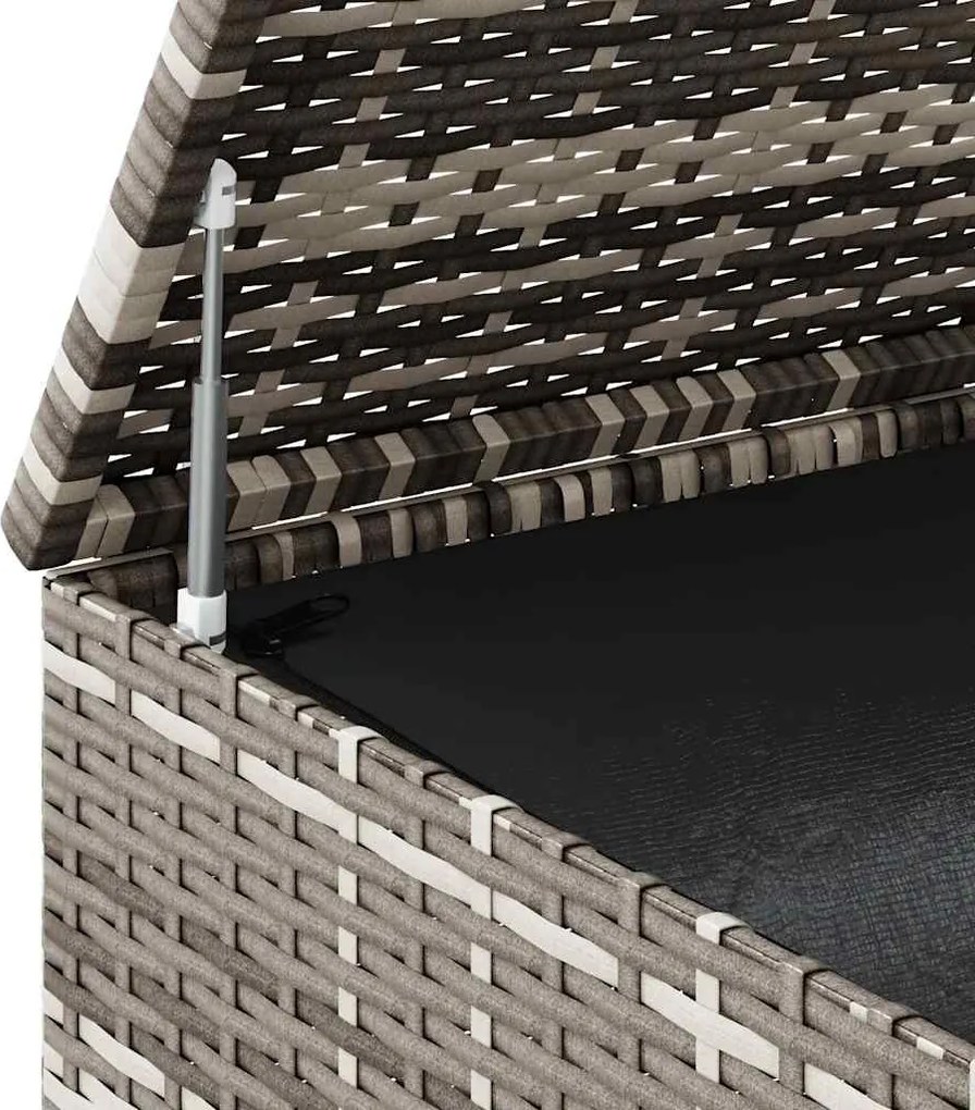 Szürke Polyrattan Kerti Párnatartó Doboz 100 X 97,5 X 104 Cm