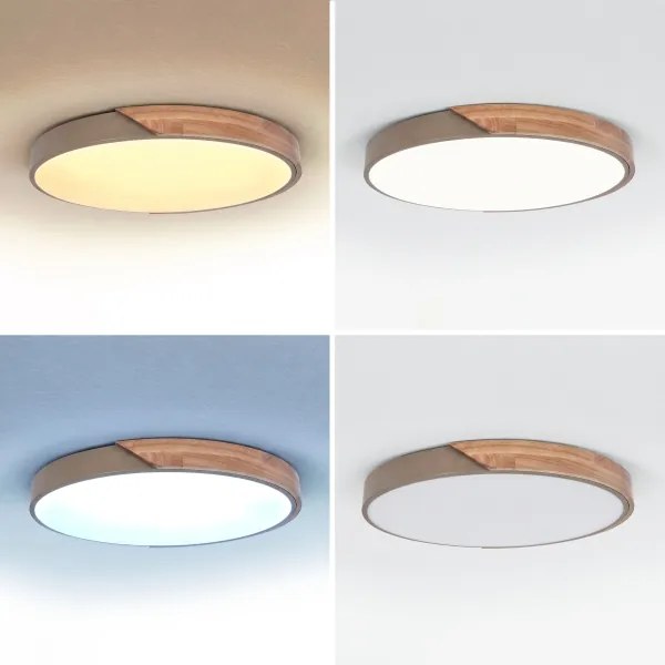 BRILAGI - LED Dimmelhető lámpatest PILANA LED/60W/230V tölgy/bézs átm. 60 cm + távirányító