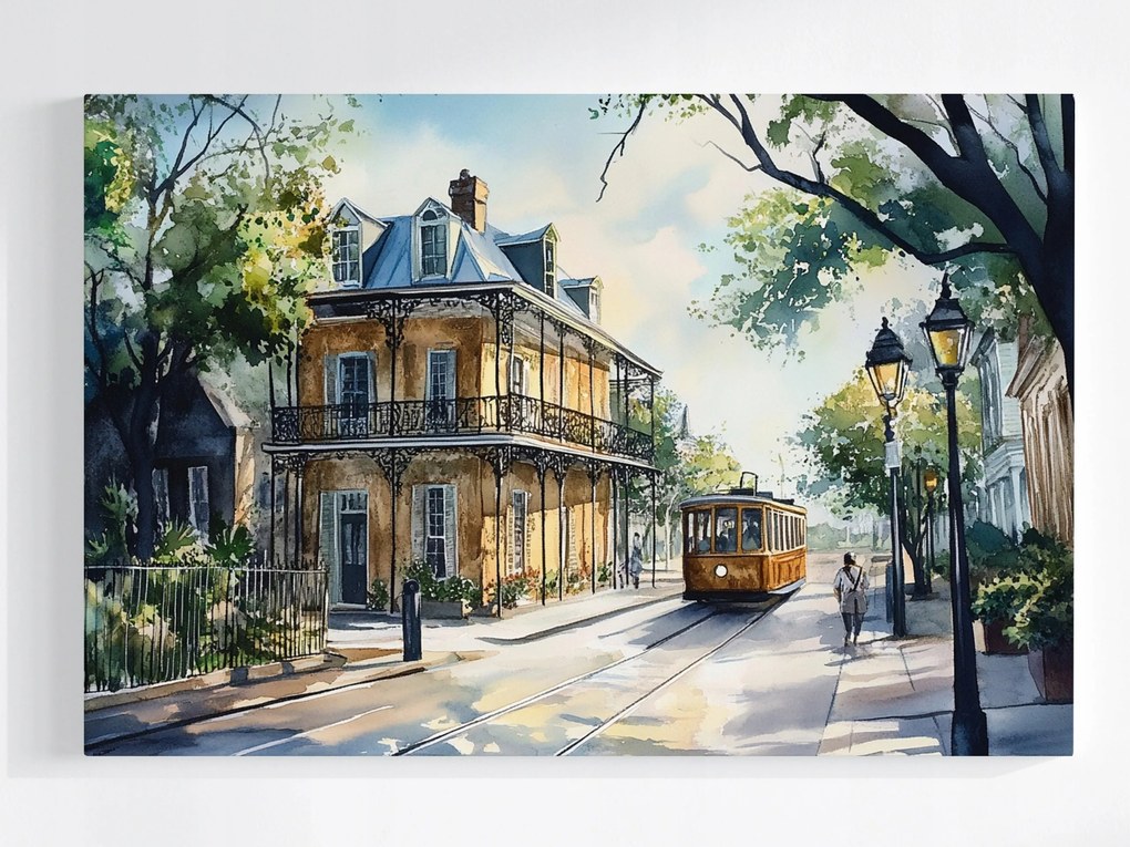 Poszter Város New Orleans Usa Utca Gyarmati Stílus 120x80