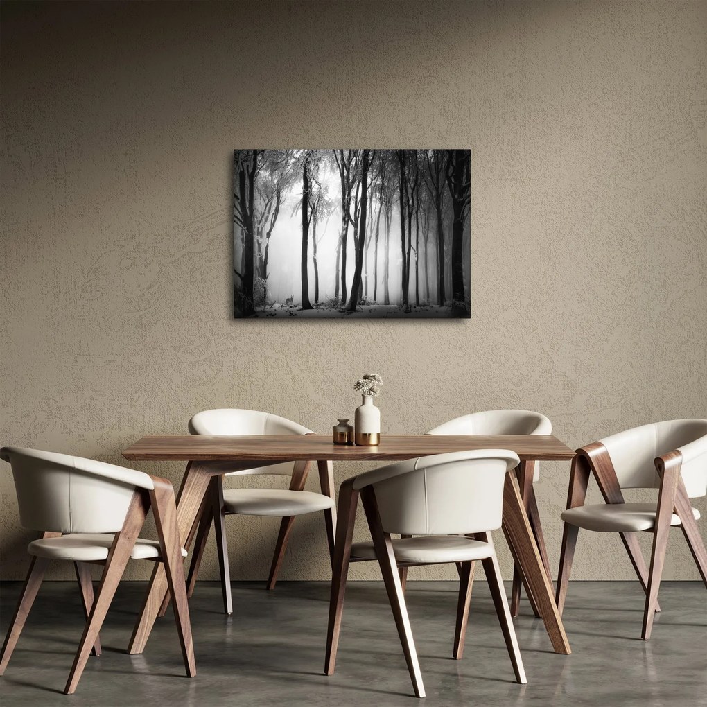 Kép - Farkas a sötét erdőben (70x50 cm)