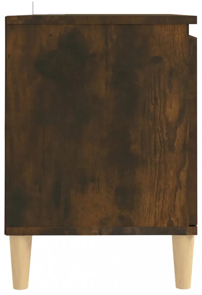 füstös tölgy színű TV-szekrény tömör falábakkal 103,5x35x50 cm