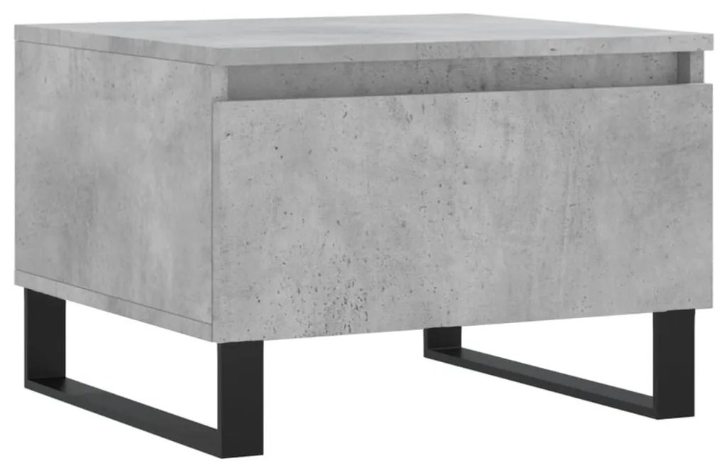 2 db betonszürke szerelt fa dohányzóasztal 50 x 46 x 35 cm