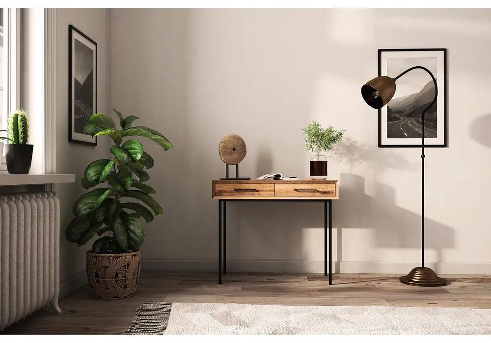 Tölgyfa fésülködőasztal 97x45 cm Abies – The Beds