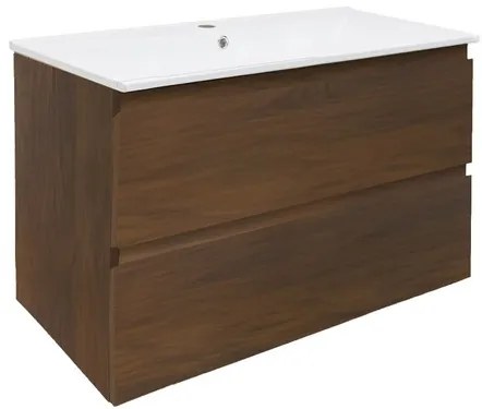 SAT B-Way Fürdőszobaszekrény mosdóval 99x50x45 cm dió matt BWAY2100NUTU4BI