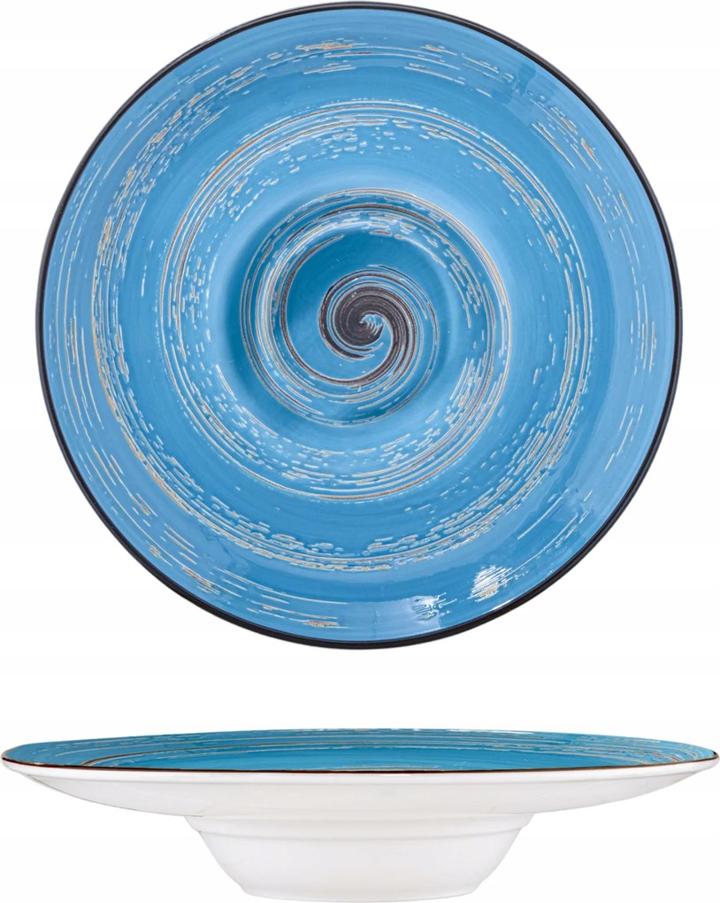 Porcelán mélytányér leveshez salátához kék Wilmax 24 cm 200 ml