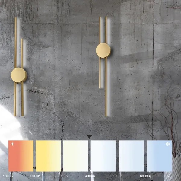 LED fali lámpatest LANA LED/15W/230V 4000K matt arany