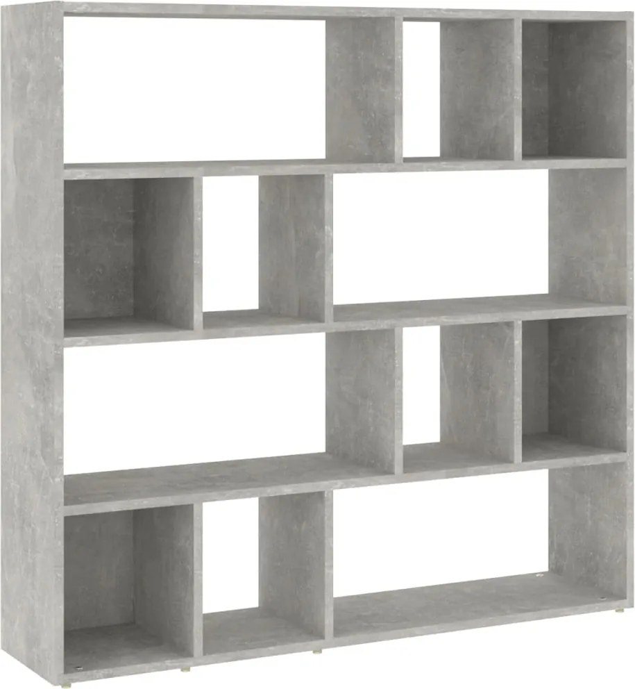 vidaXL betonszürke térelválasztó könyvszekrény 105 x 24 x 102 cm