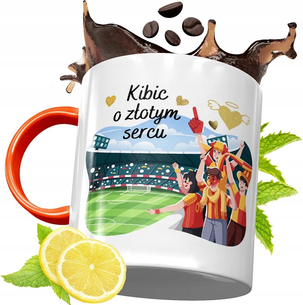 Narancssárga Bögre Szurkolóknak Ajándék fényképes nyomattal