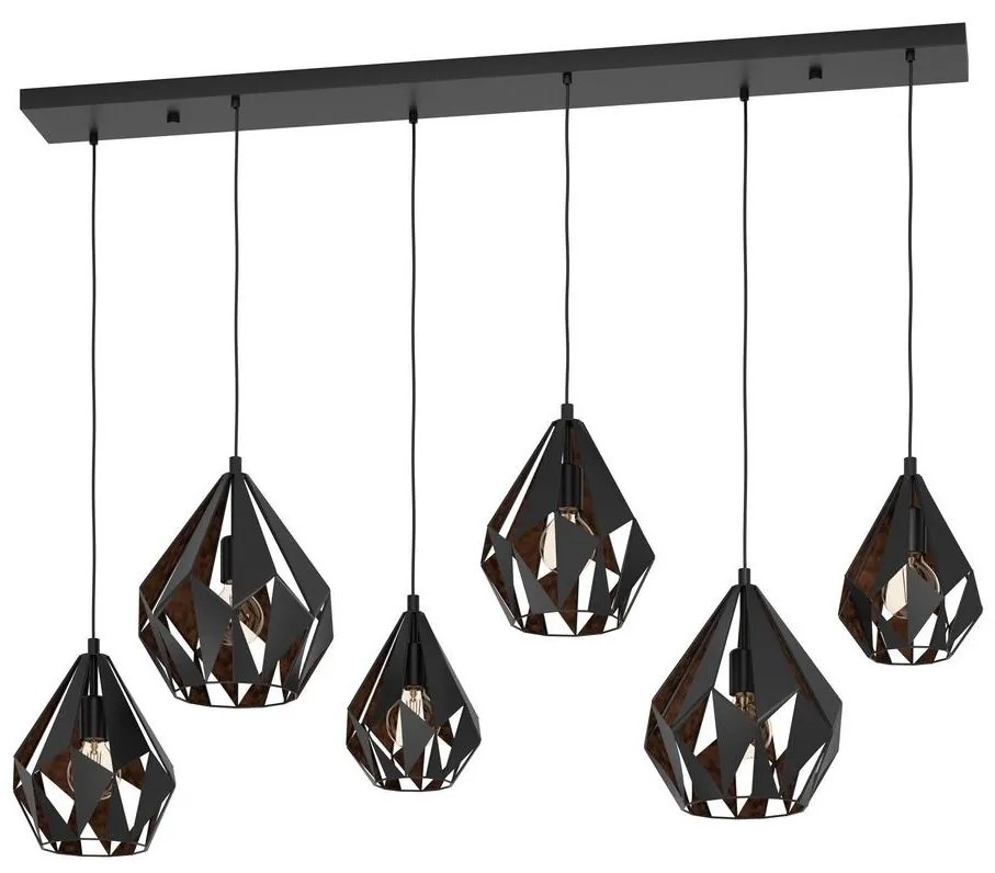 Eglo 43846 - Csillár zsinóron CARLTON 6xE27/40W/230V