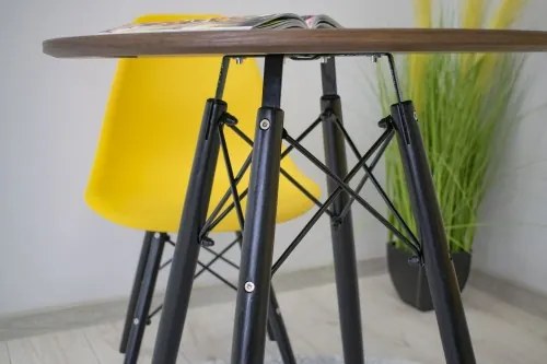 Kör asztal ANELLO Dark Ash 60cm