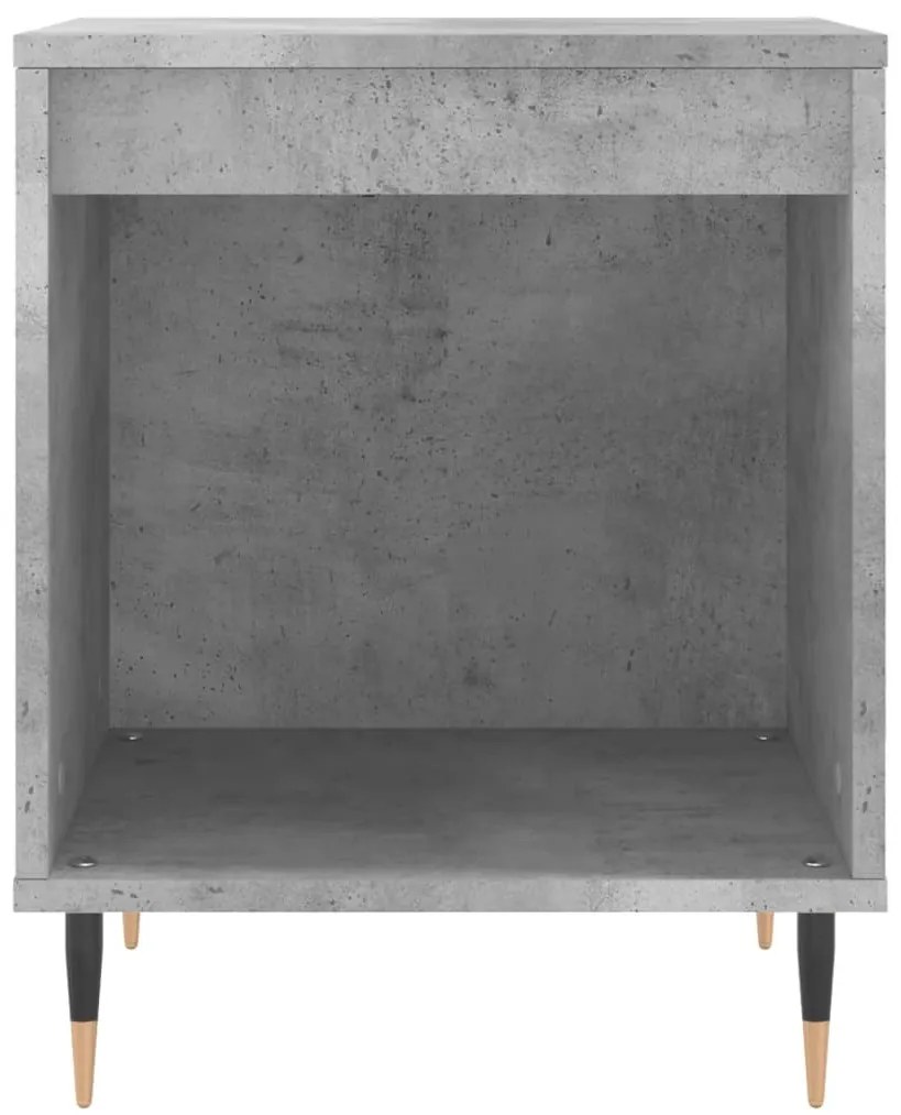 Betonszürke szerelt fa éjjeliszekrény 40x35x50 cm