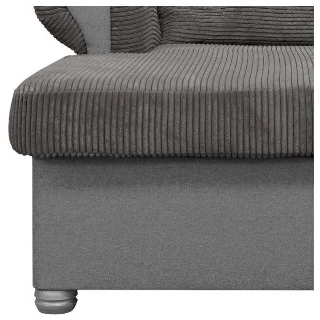 Szürkésbarna kordbársony heverő Lord – Ropez