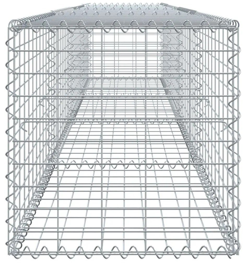 horganyzott vas gabion kosár fedéllel 400 x 50 x 50 cm