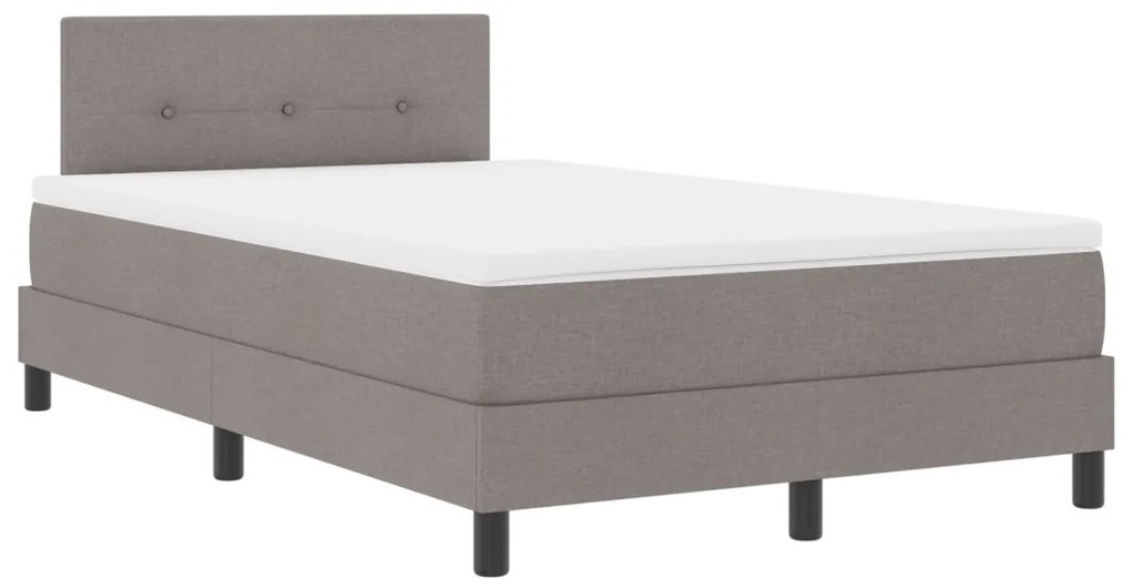 Boxspring Ágy Mattal és LED-del Taupe 120x200 cm Szövet