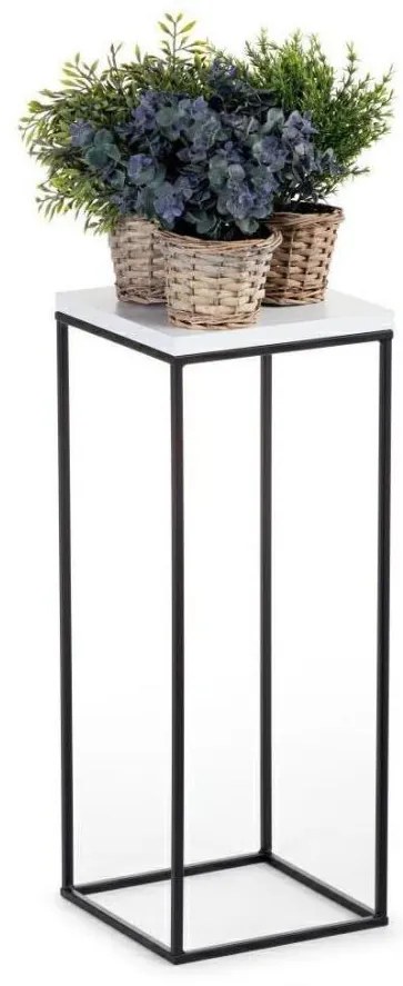 BASICLOFT virágtartó állvány 80x24 cm fekete/fehér