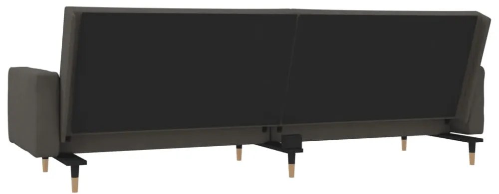 kétszemélyes sötétzöld bársony kanapéágy két párnával