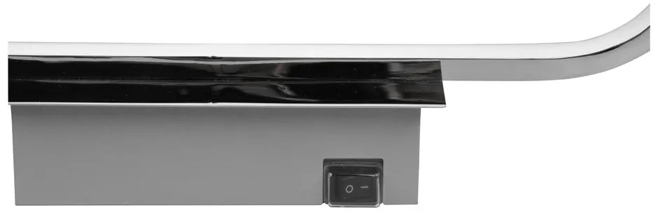 Fényes ezüstszínű LED fali lámpa (hosszúság 60 cm) Gianni – Trio