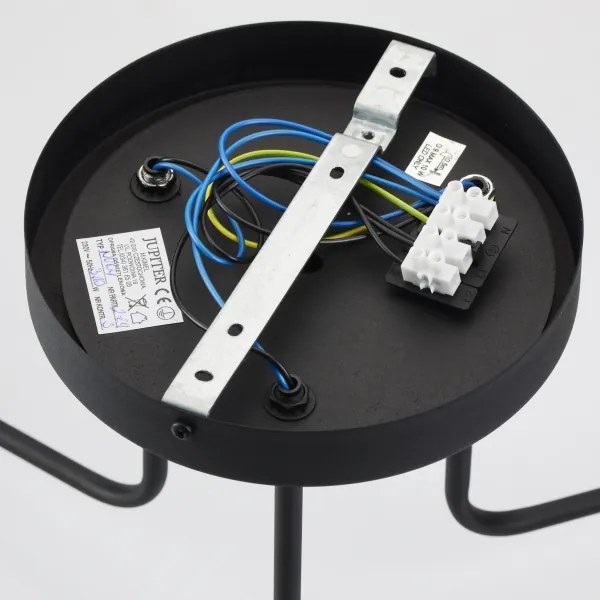 Jupiter 2037 - Felületre szerelhető csillár BURANO 3xG9/10W/230V fekete/arany/bézs