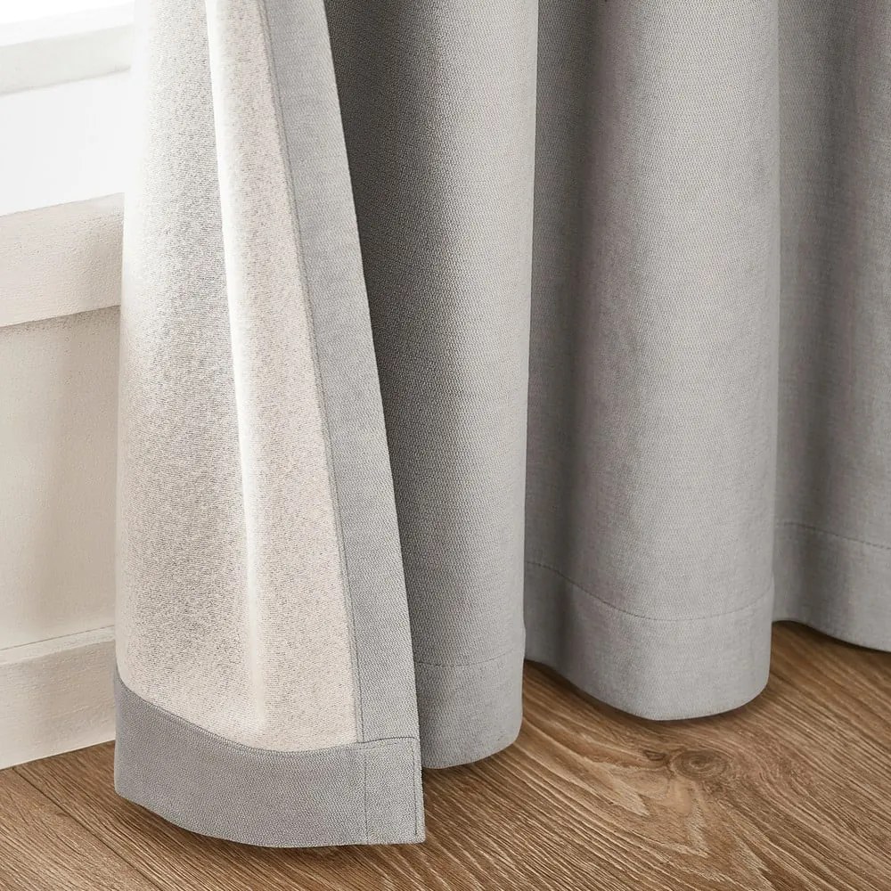 Szürke bársony sötétítő függöny szett 2 db-os 117x229 cm Wilson – Catherine Lansfield