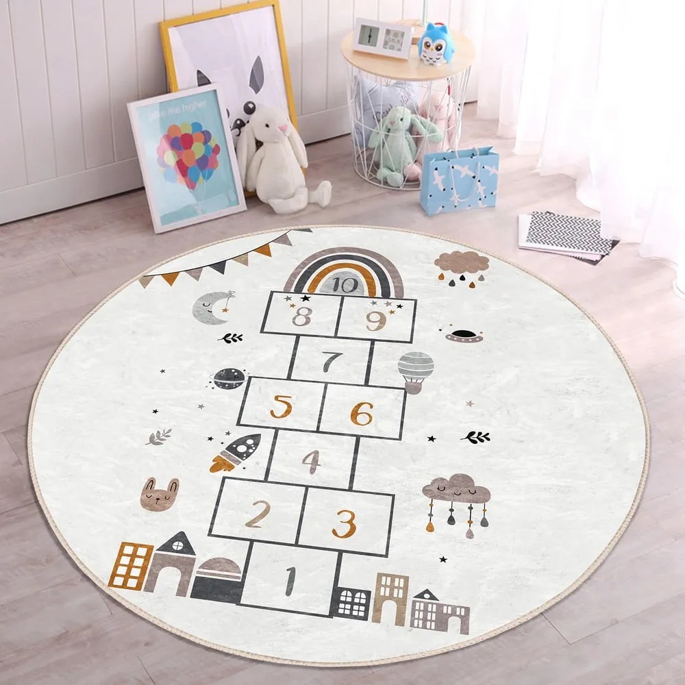 Krémszínű gyerek szőnyeg ø 120 cm Comfort – Mila Home