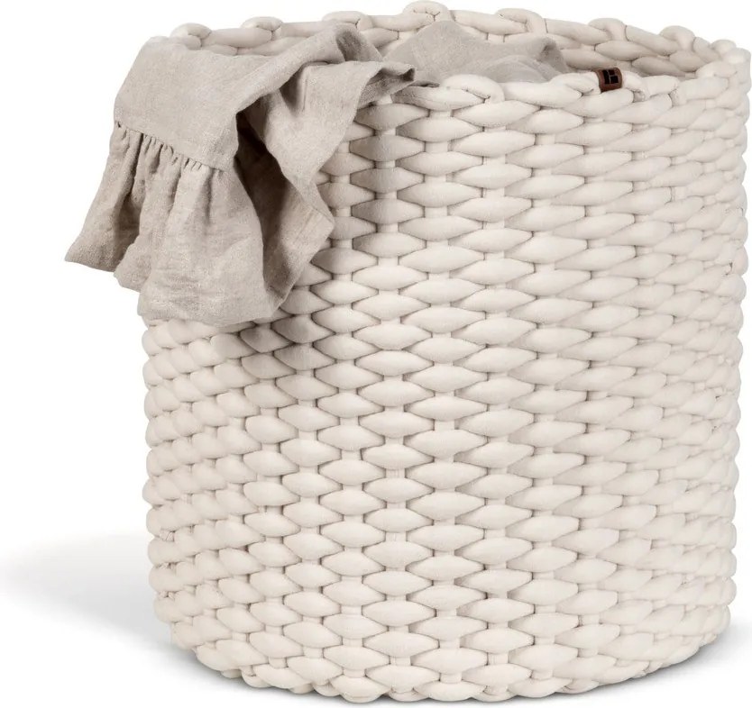 Textil tárolókosár ø 40x40 cm Peach Skin Round XL – Bigso