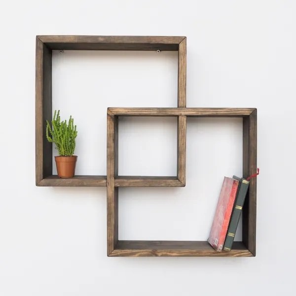 Fali polc 51x51 cm fenyő