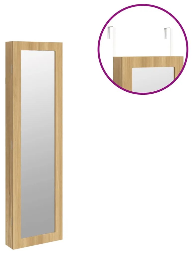 falra szerelhető tükrös ékszerszekrény 30x8,5x106 cm