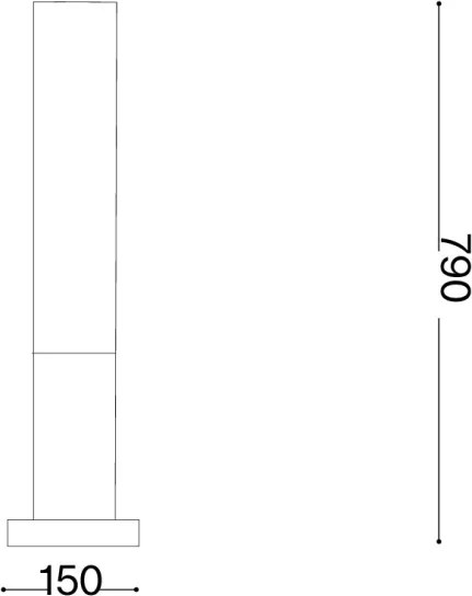 Ideal Lux - Kültéri lámpa EDO OUTDOOR 1xGX53/15W/230V 79 cm IP65 barna