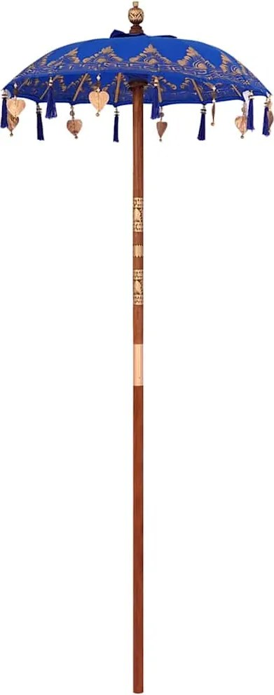 vidaXL Balinéz Napernyő Kék 125 x 125 x 260 cm Pamut