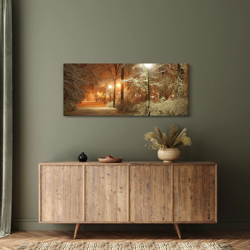 Kép - havas park (120x50 cm)