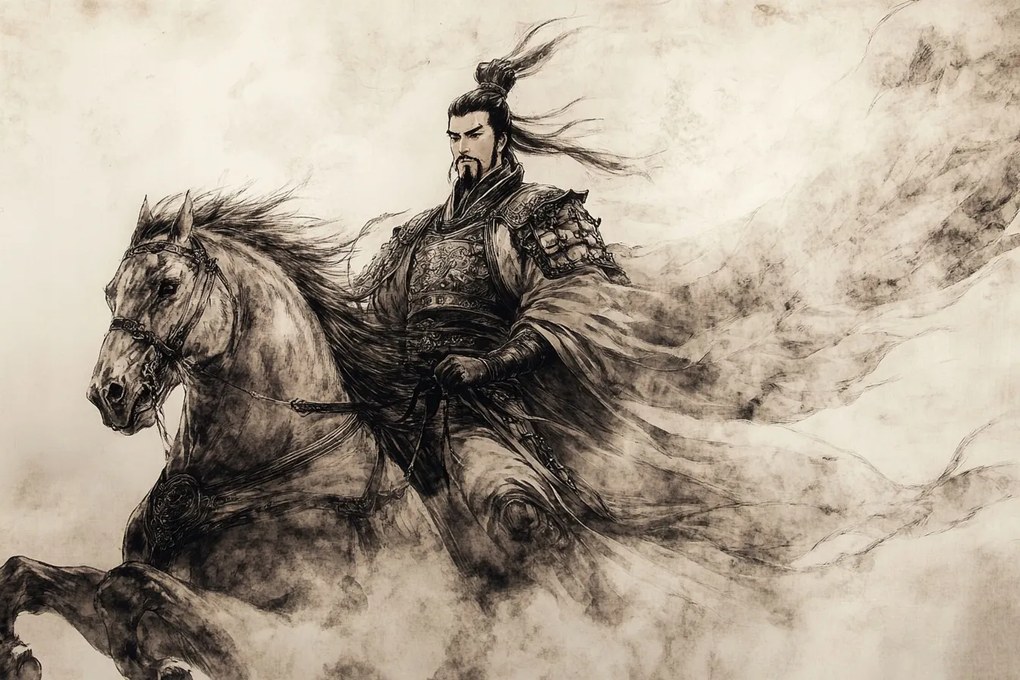 Vászonkép Canvas Japán Ázsia Harcos Szamuráj Hős Ló 60x40