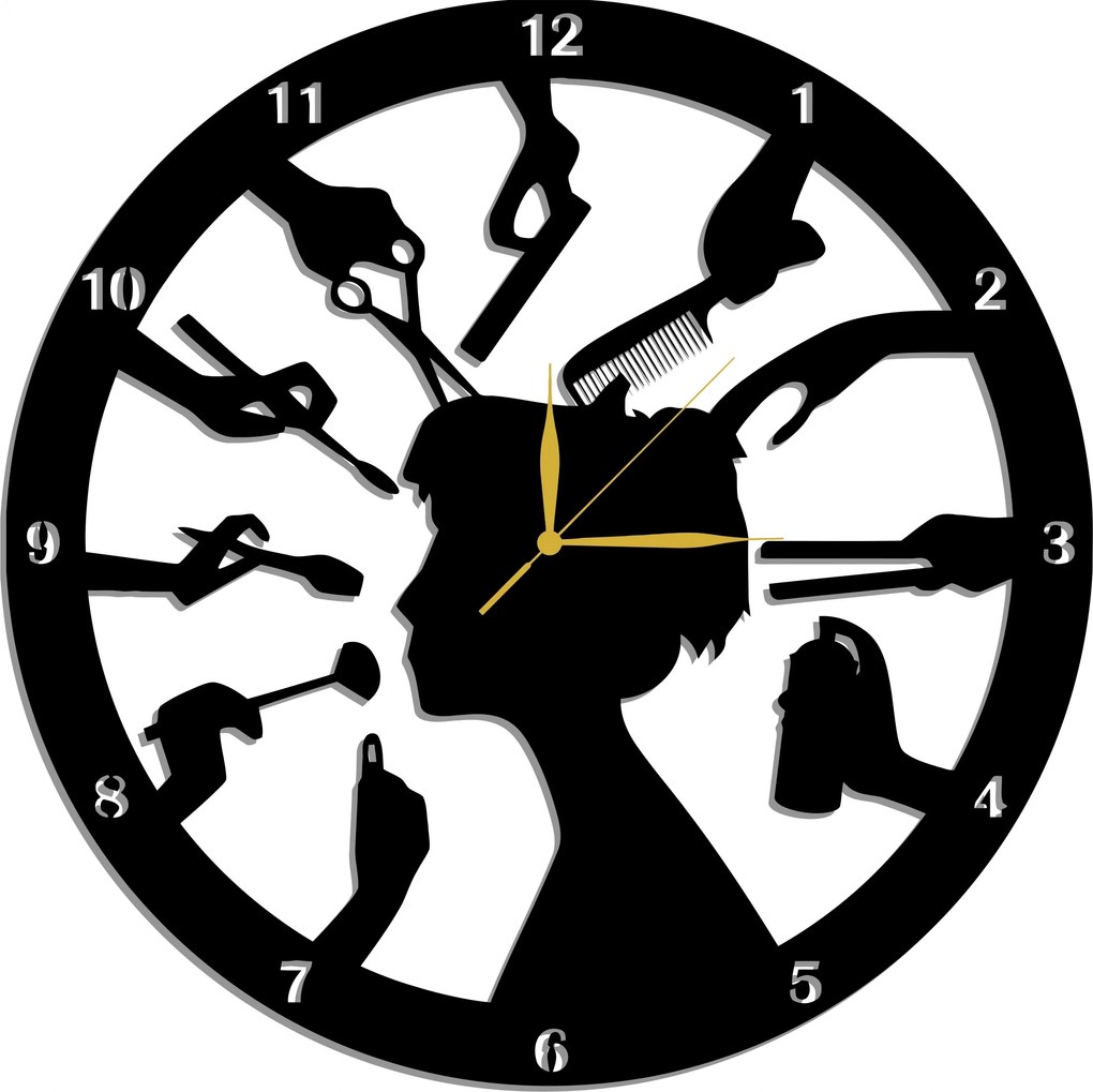 Áttört Fodrász Falióra 80CM XXXL 17 Szín