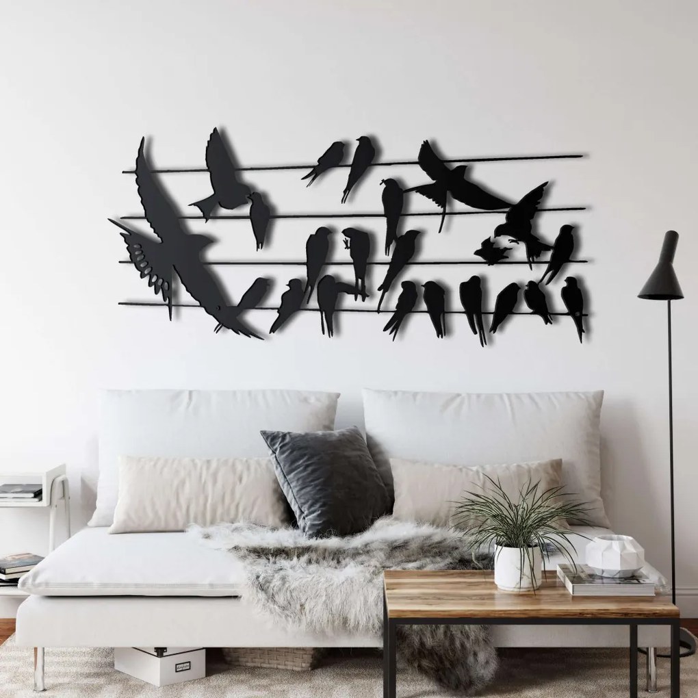 Fém fali dekoráció, 60×28 cm