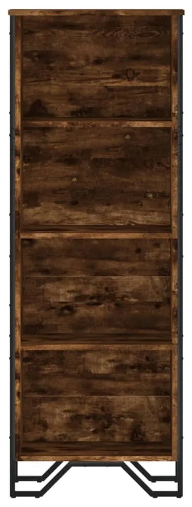 füstös tölgy színű szerelt fa könyvszekrény 50 x 31 x 137,5 cm