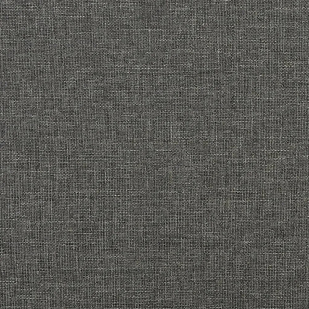 sötétszürke szövet rugós és LED-es ágy matraccal 120 x 190 cm