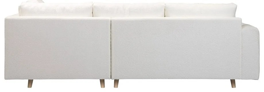 Fehér buklé sarokkanapé (jobb oldali) Ariella – Ropez