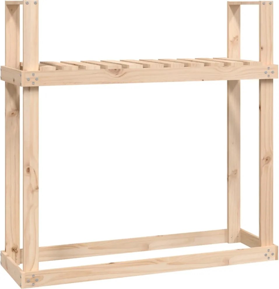 vidaXL tömör fenyőfa tűzifatartó állvány 110x35x108,5 cm
