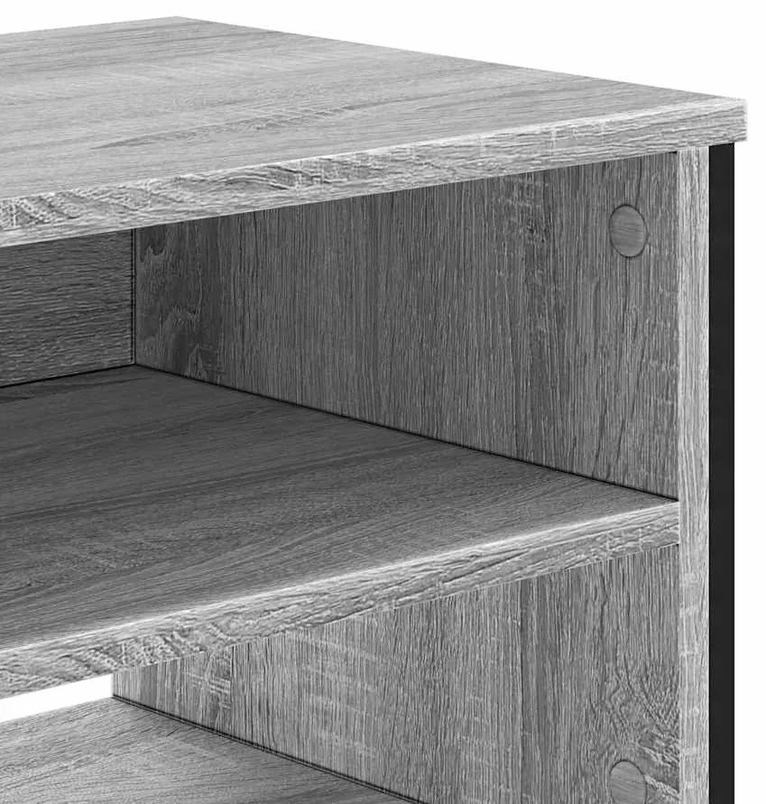 szürke sonoma színű szerelt fa TV-szekrény 122 x 34 x 41 cm