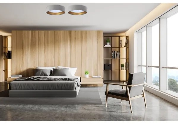 LED mennyezeti lámpatest GALAXY LED/24W/230V szürke/arany